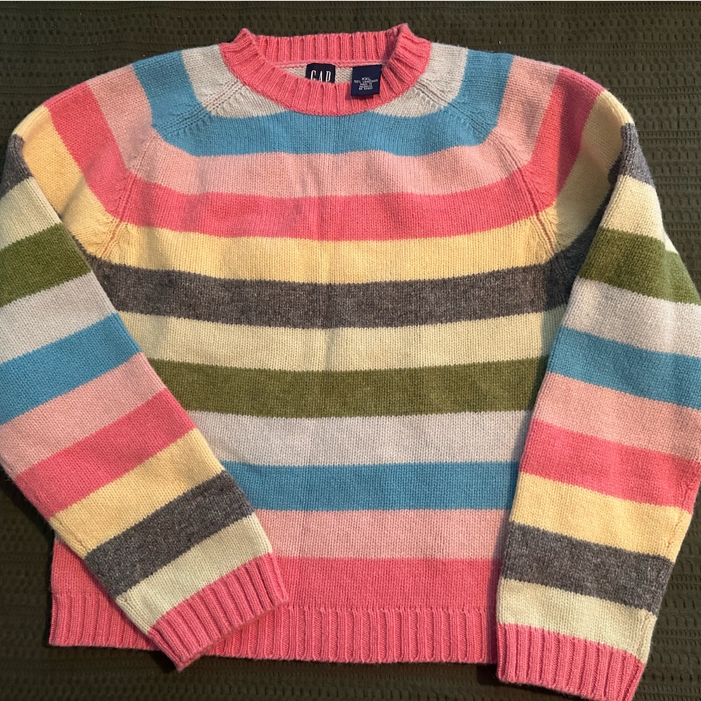 GAP kids xxl Pink/multi striped Knit Sweater